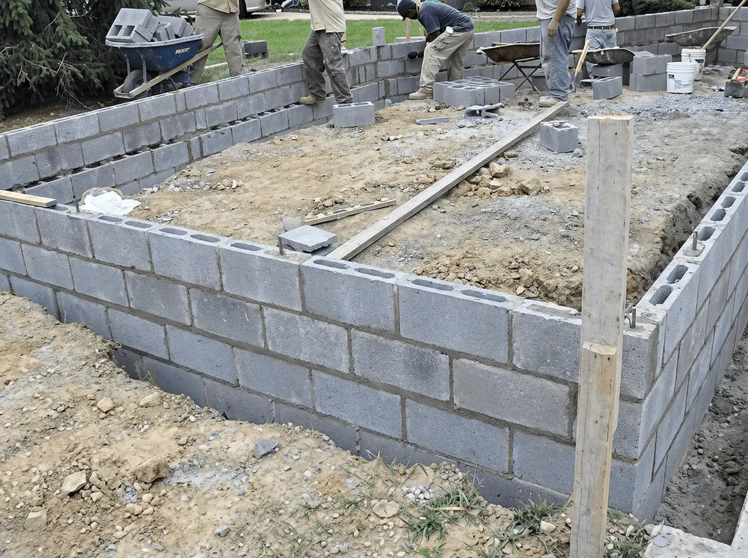 Professionals building a foundation with blocks in Los Angeles, CA